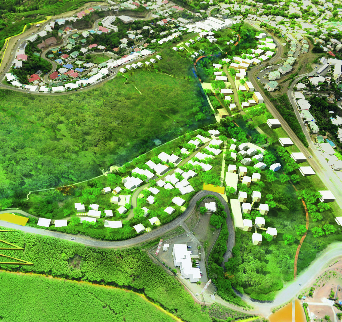 Projection du projet d’écoquartier de Sakamoto dans son territoire